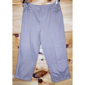Bill Blass Jeans Capri Stretch With Front Pockets Size 12 Khaki